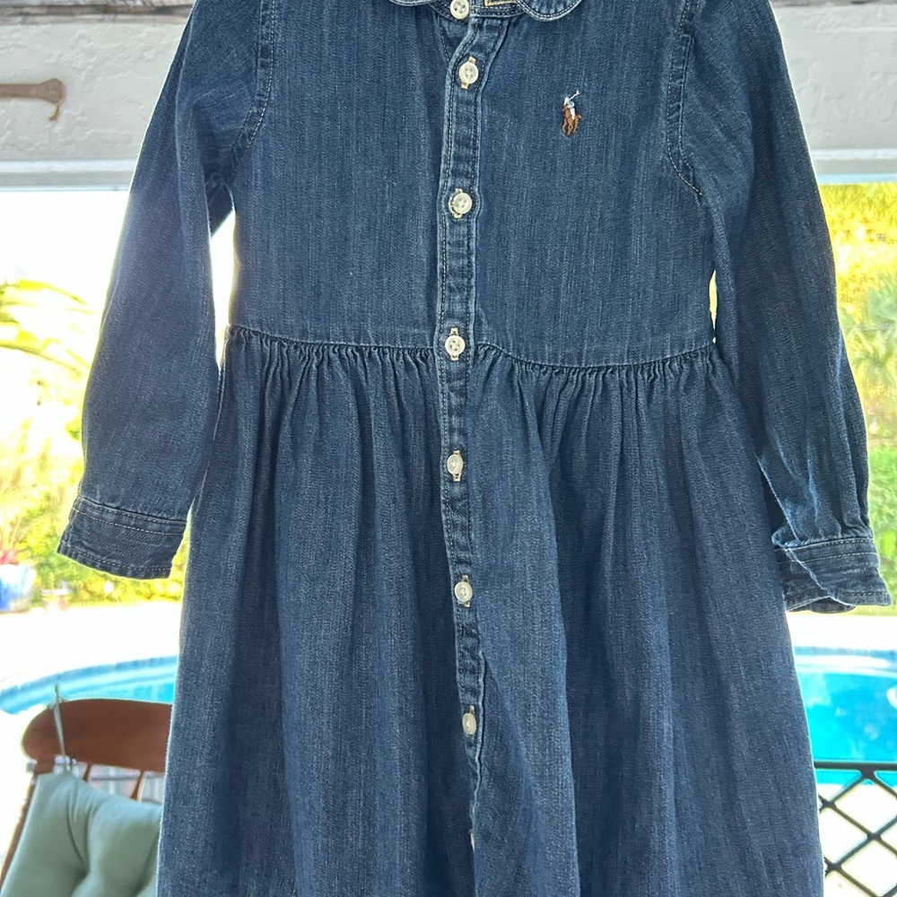 Polo by Ralph Lauren Blue Denim Kids Dress